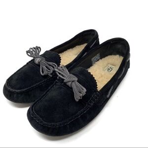 UGG Meena Suede Sherpa-Lined Driving Moccasins